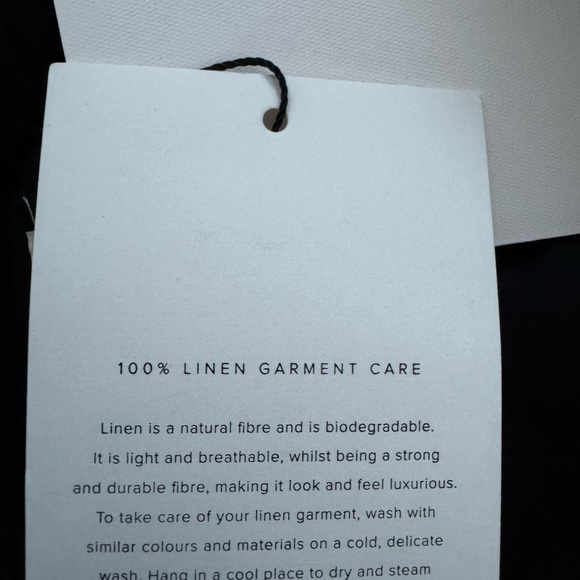 DISSH NWT Black 100% Linen Maxi Wrap Skirt Women Size 10 - Picture 8 of 10